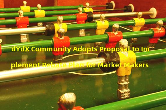 dYdX Community Adopts Proposal to Implement Rebate Plan for Market Makers