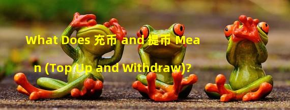 What Does 充币 and 提币 Mean (Top Up and Withdraw)? 