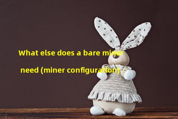 What else does a bare miner need (miner configuration)