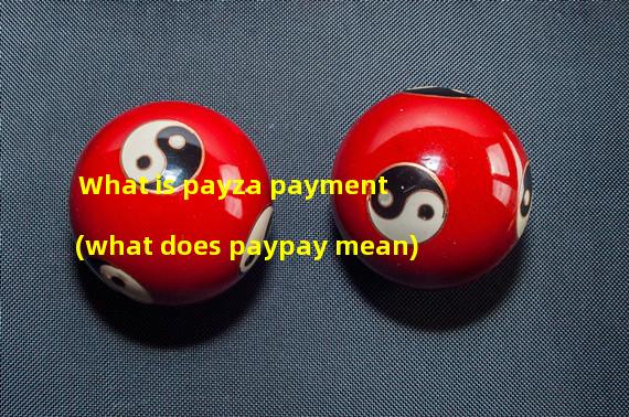 What is payza payment (what does paypay mean)
